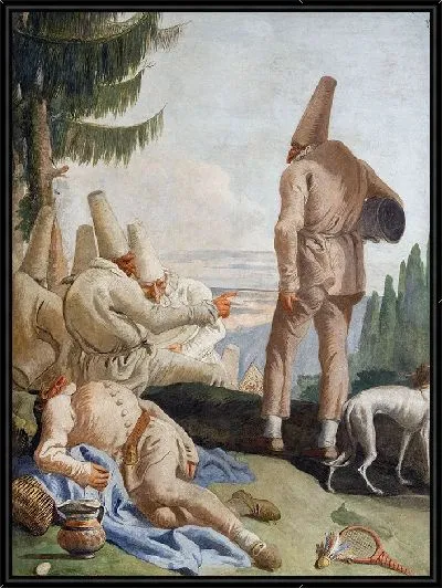 Картина Отъезд Панчинеллы