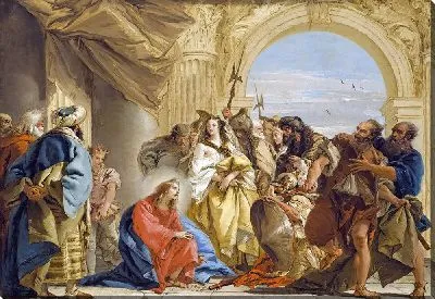 Картина Христос и женщина, взятая в прелюбодеянии