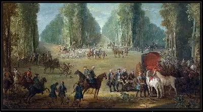 Картина Восемь эскизов для картонов для гобеленов «Королевские охоты Людовика XV»