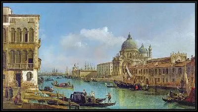Картина Вид на Гранд-канал Санта-Мария-делла-Салюте и Догану с площади Санта-Мария-Дзобениго