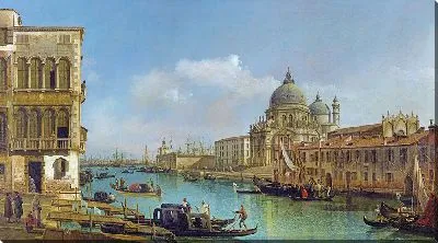 Картина Вид на Гранд-канал Санта-Мария-делла-Салюте и Догану с площади Санта-Мария-Дзобениго