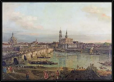 Вид на Дрезден с плацдарма Нового города