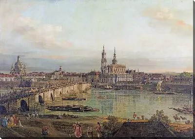 Вид на Дрезден с плацдарма Нового города