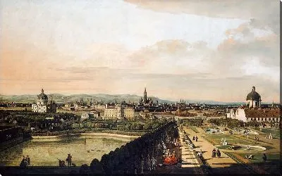 Вид на Вену из дворца Бельведер