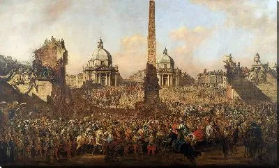 Картина Въезд Ежи Оссолинского в Рим в 1633 году