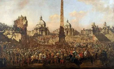 Картина Въезд Ежи Оссолинского в Рим в 1633 году