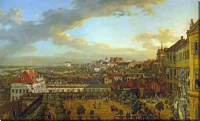 Вид на Варшаву с террасы Королевского замка