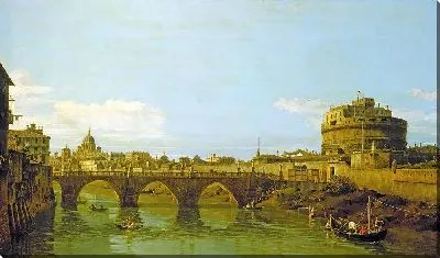 Картина Вид на Тибр с замком Святого Ангела