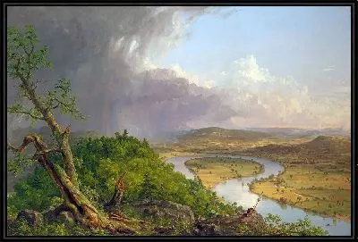 Вид с горы Холиок, Нортгемптон, Массачусетс, после грозы — Оксбоу