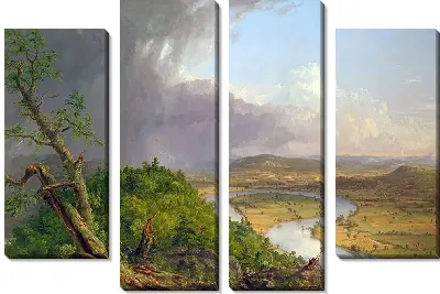 Вид с горы Холиок, Нортгемптон, Массачусетс, после грозы — Оксбоу