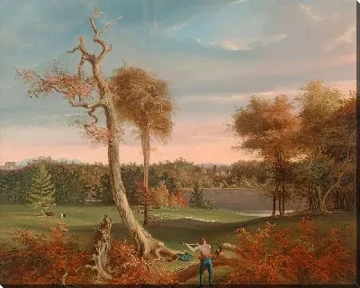 Картина Дровосек, озеро Фезерстонхо