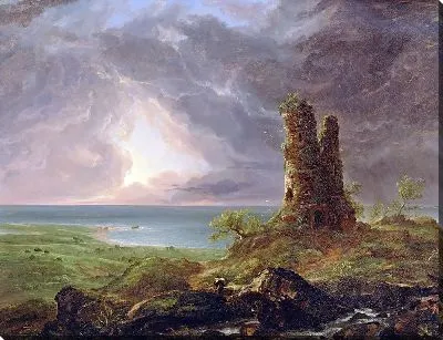 Картина Разрушенная башня (Сцена на средиземноморском побережье с башней)