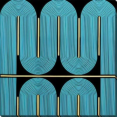 Картина маслом Бирюзовый вихрь №4