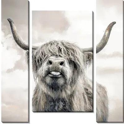 Модульная картина Зубастый бык