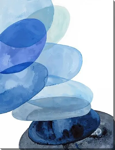 Картина маслом Голубые круги