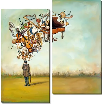 Модульная картина Музыка в голове