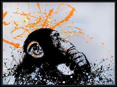 Задумчивая обезьянка