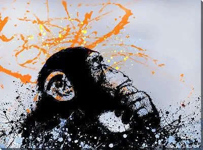 Задумчивая обезьянка