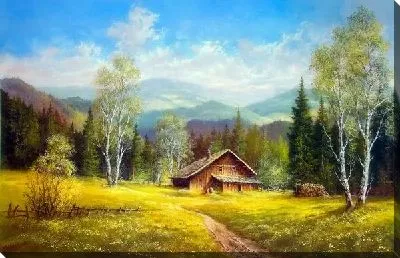 Картина маслом Домик (Hut)