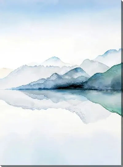 Картина маслом Туманные горы №7