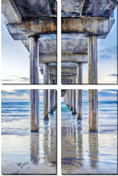 Модульная картина Под причалом