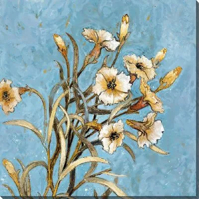 Картина маслом Золотые цветы №45