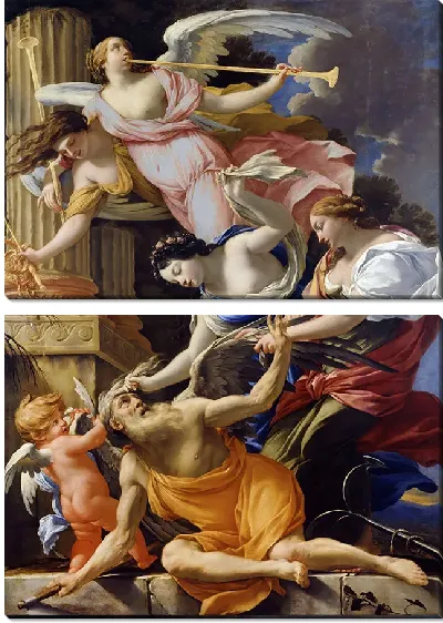 Картина Время, побежденное любовью, надеждой и славой, 1640-1645