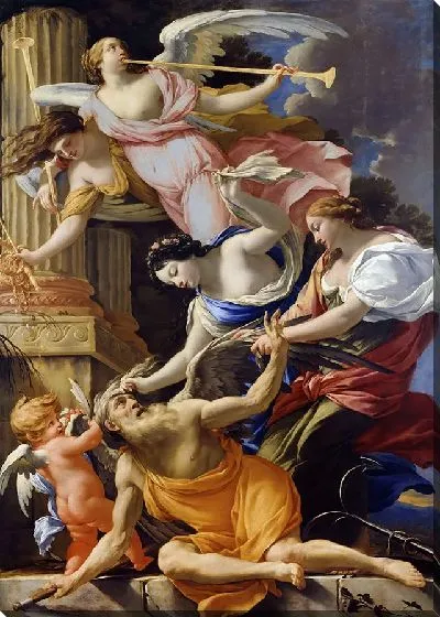 Картина Время, побежденное любовью, надеждой и славой, 1640-1645