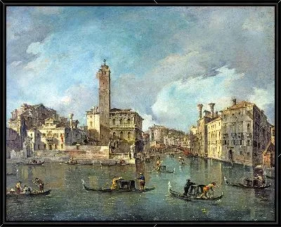 Картина Вид на Гранд-канал в Сан-Джеремиа, Венеция