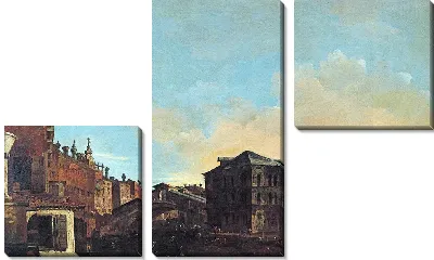 Картина Венеция, вид на мост Риальто с Палаццо деи Камерленги