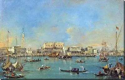 Картина Пьяццетта, Дворец дожей и Рива дельи Скьявони.