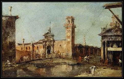 Картина Вход в Арсенал в Венеции