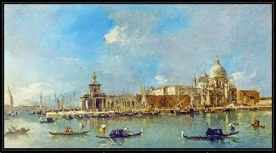Картина Санта-Мария-делла-Салюте и Догана, Венеция.