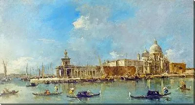 Картина Санта-Мария-делла-Салюте и Догана, Венеция.