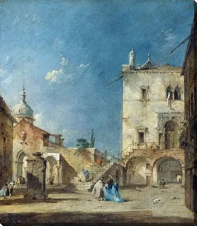 Воображаемый вид венецианской площади или Кампо