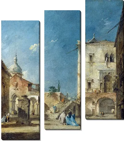 Воображаемый вид венецианской площади или Кампо