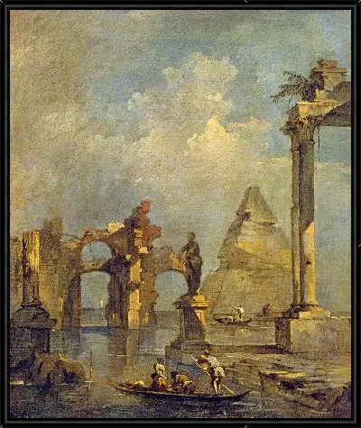 Картина Архитектурная глупость с пирамидой и перемычкой