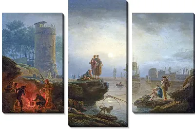 Картина Морской порт, закат