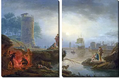 Морской порт, закат