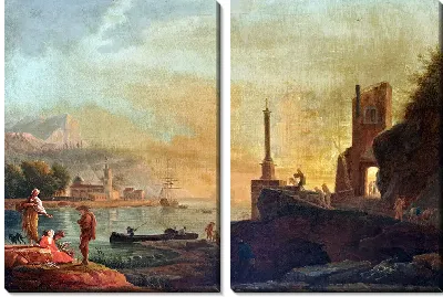Картина Морской порт на рассвете