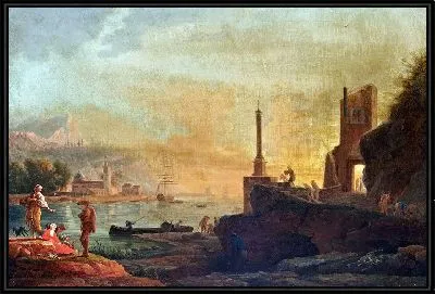 Картина Морской порт на рассвете