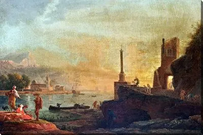 Картина Морской порт на рассвете