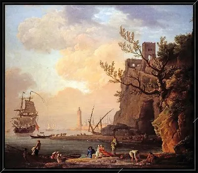 Картина Итальянская сцена в гавани