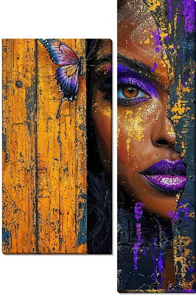 Модульная картина Стильная арт девушка №36