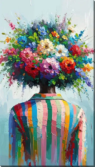 Картина маслом Стильная арт девушка №37