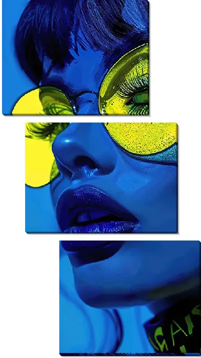 Модульная картина Стильная арт девушка №40