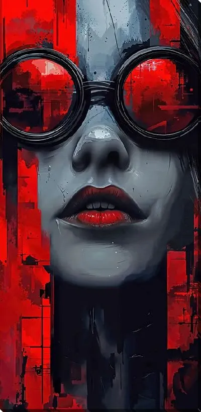 Картина маслом Стильная арт девушка №42