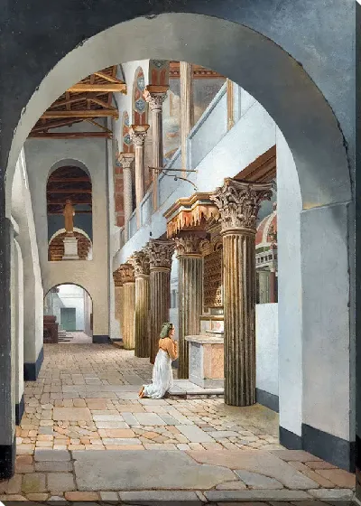 Картина Вид на церковь Сан-Лоренцо-фуори-ле-Мура