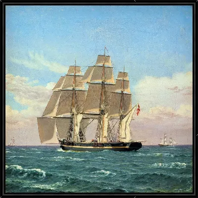 Корвет Najaden под парусами