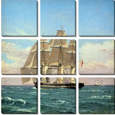 Корвет Najaden под парусами